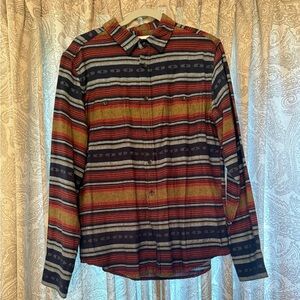 Goodfellow & Co Red and Blue Casual Button Down Shirt